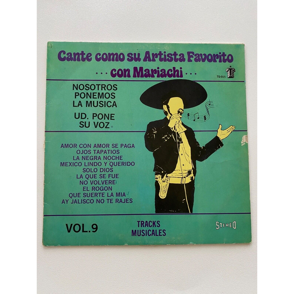 Cante Como Su Artista Favorito Con Mariachi Vol 9 LP Mariachi Karaoke VG+ Vinyl